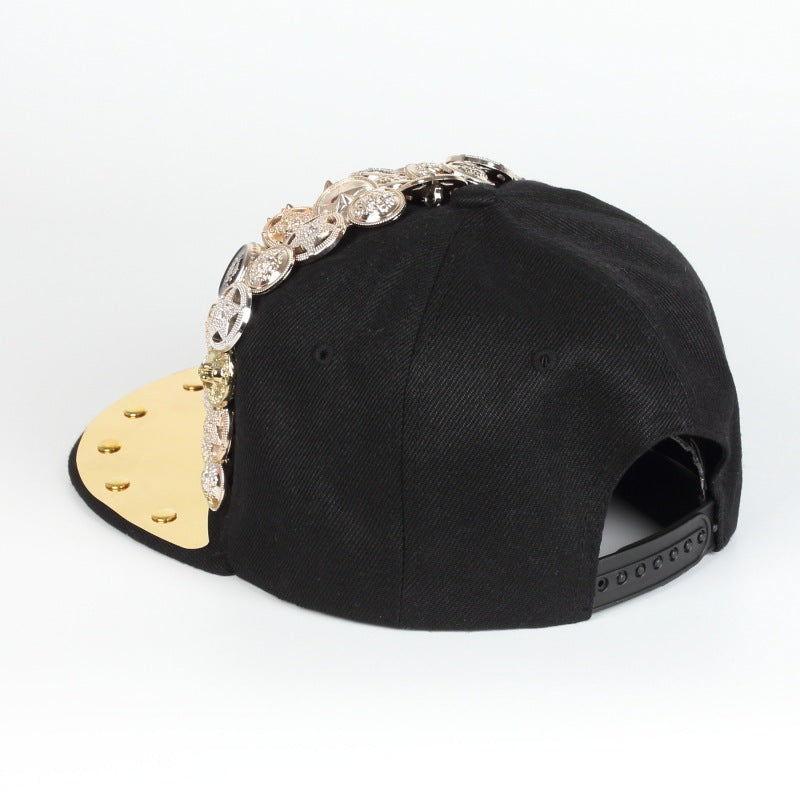 Men Women Skull Leopard Head Rivet Baseball Cap Gobuy Fashion