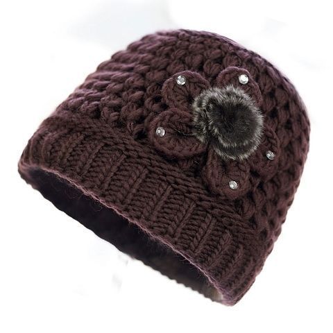 Middle-aged And Elderly Mother's Knitted Wool Hat In Winter GO buy