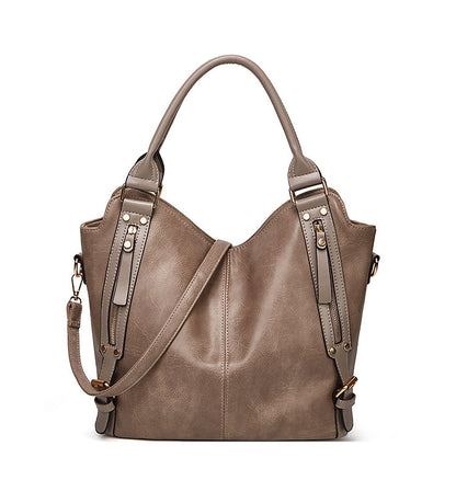 Women's Handbag Large Capacity Single Shoulder Messenger Oil Leather Bag GO Buy
