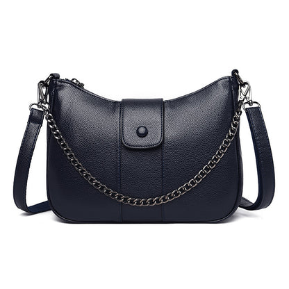 One-shoulder Diagonal Bag Lychee Pattern Soft Leather GO Buy