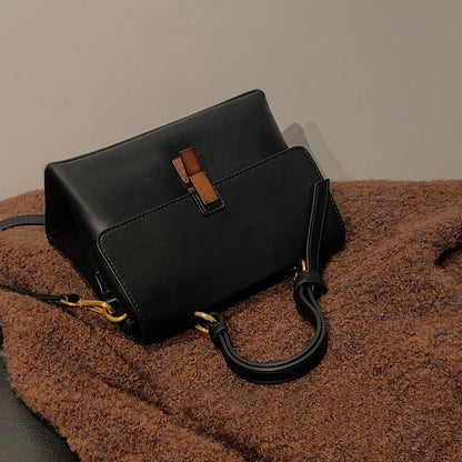 Textured Peach Wood Retro Women's Large Capacity Shoulder Bag GO Buy