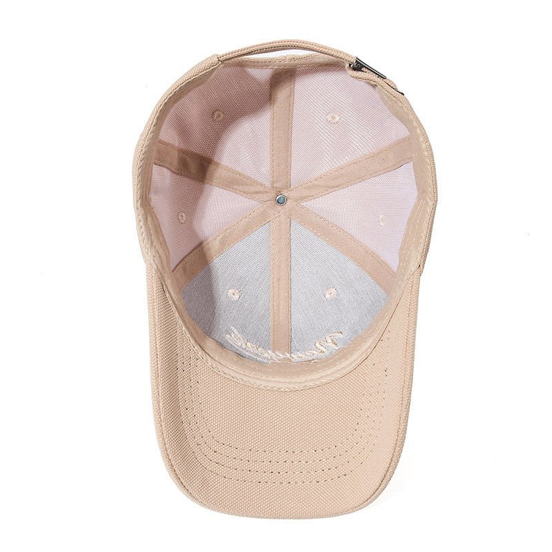 Hard Crown Baseball Cap Men's And Women's Embroidered Letters - Gobuy Fashion