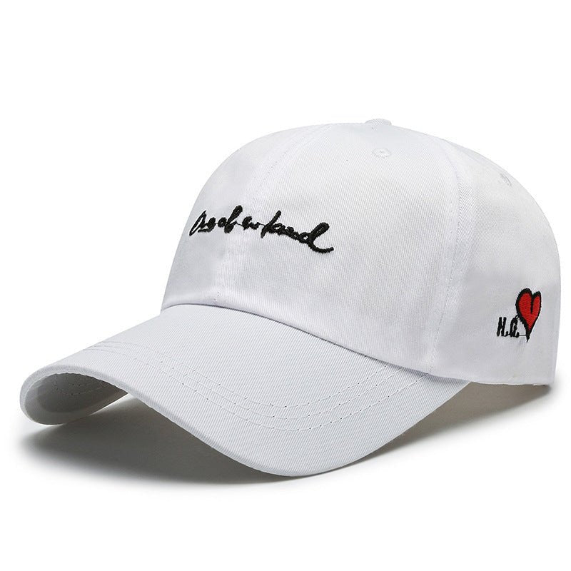 Heart Embroidered Polyester Cotton Baseball Hat - Gobuy Fashion
