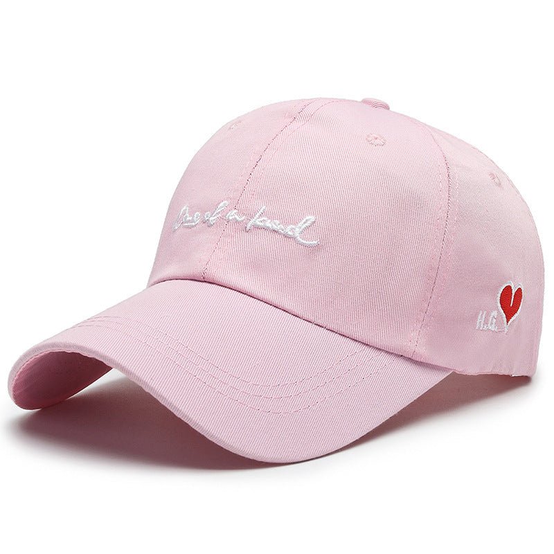 Heart Embroidered Polyester Cotton Baseball Hat - Gobuy Fashion