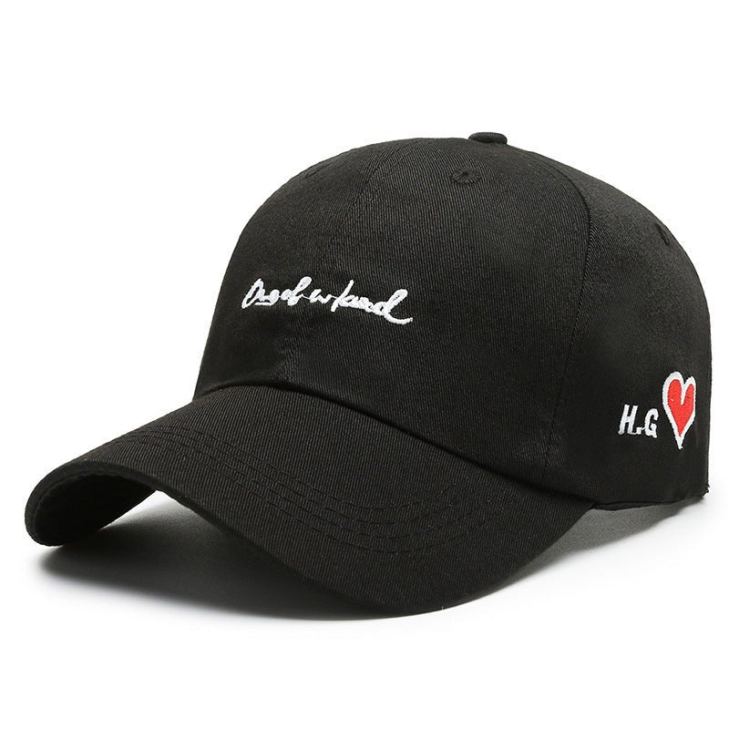 Heart Embroidered Polyester Cotton Baseball Hat - Gobuy Fashion