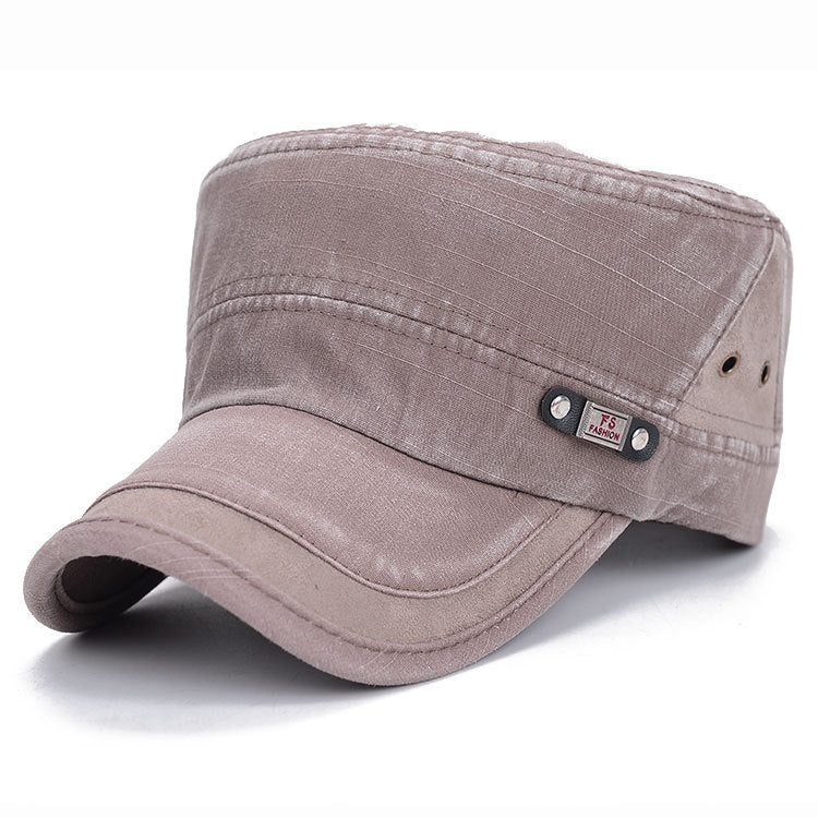 Korean Fashion Men's And Women's Flat - top Cap Stitching Retro Sun Hat Spring New Hat Manufacturer - Gobuy Fashion