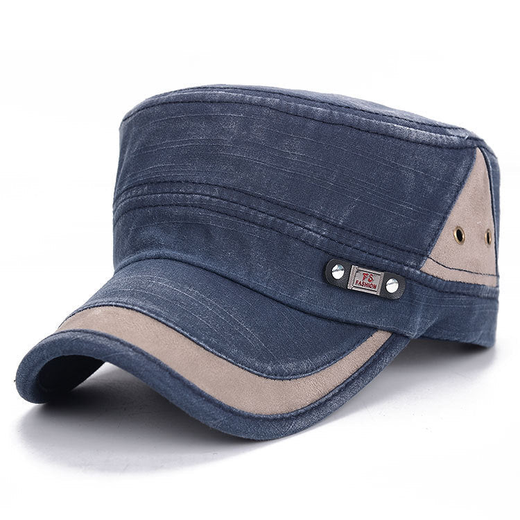 Korean Fashion Men's And Women's Flat - top Cap Stitching Retro Sun Hat Spring New Hat Manufacturer - Gobuy Fashion
