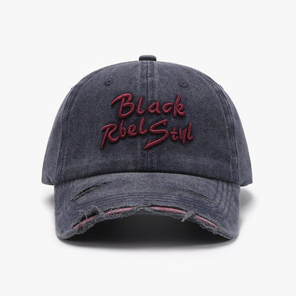 Letter Three - dimensional Embroidery Hole Soft Wine Red Baseball Cap - Gobuy Fashion