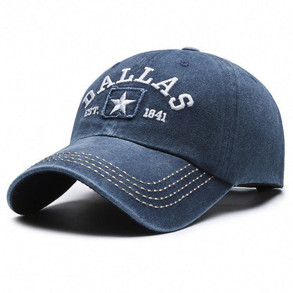 Soft Top Washed - out Vintage Coating Cloth Peaked Cap - Gobuy Fashion