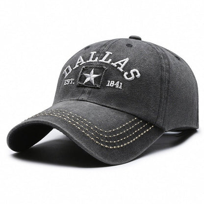 Soft Top Washed - out Vintage Coating Cloth Peaked Cap - Gobuy Fashion