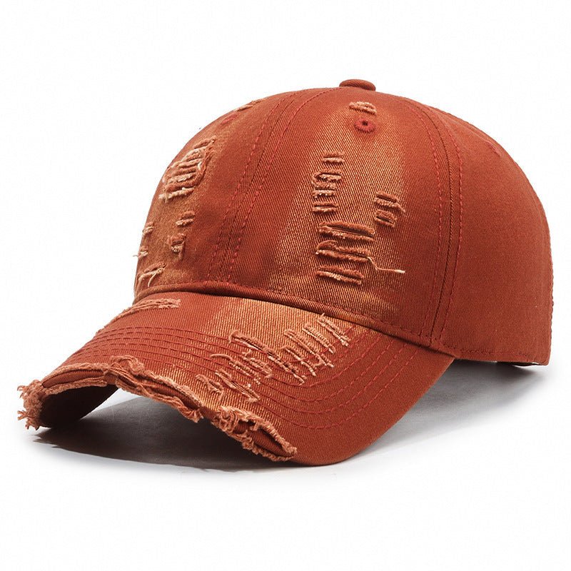 Street Hole Vintage Baseball Cap Men Do The Old Cowboy Washed - Gobuy Fashion