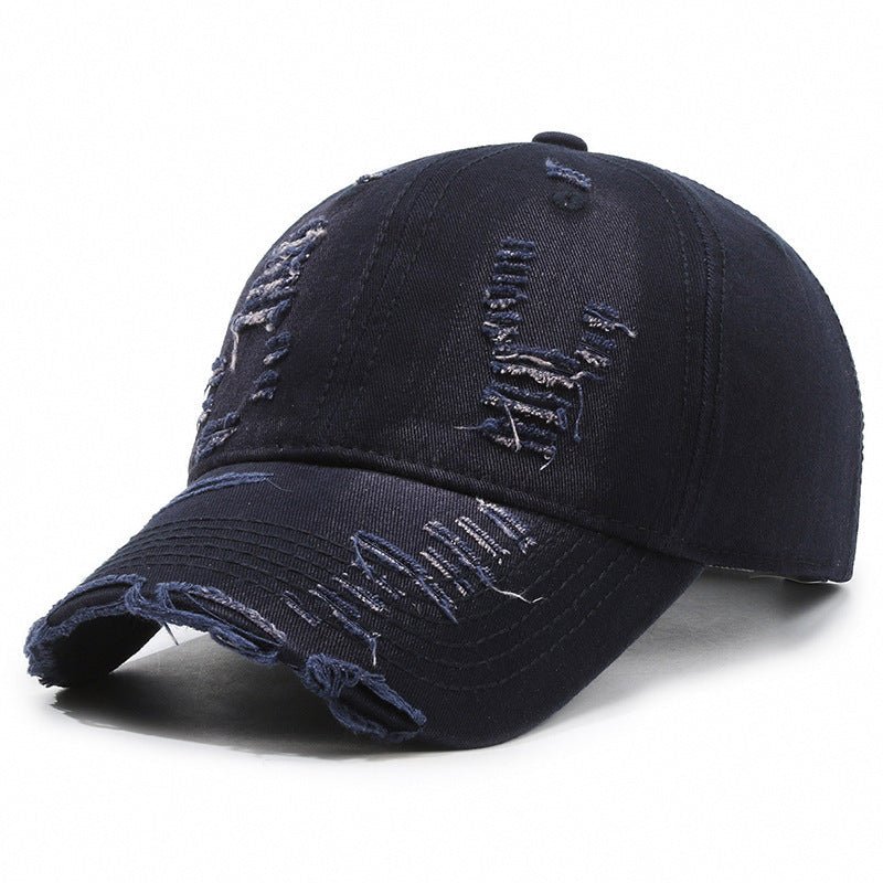 Street Hole Vintage Baseball Cap Men Do The Old Cowboy Washed - Gobuy Fashion