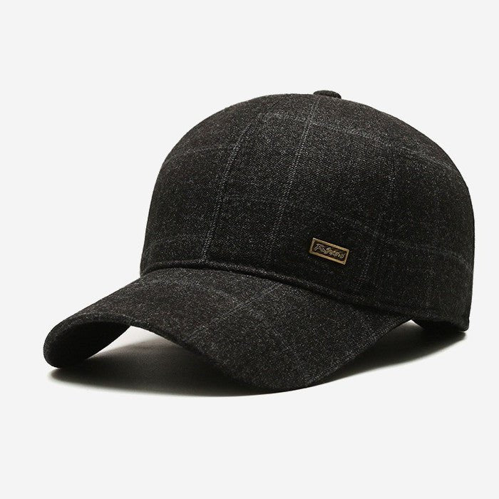 Woolen Hat Middle - aged And Elderly Men's Plaid - Gobuy Fashion