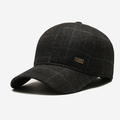 Woolen Hat Middle - aged And Elderly Men's Plaid - Gobuy Fashion