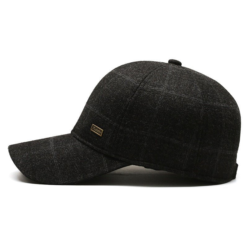 Woolen Hat Middle - aged And Elderly Men's Plaid - Gobuy Fashion